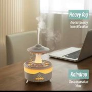 Umidificator și difuzor de aromaterapie cu lumină LED - UFO Raindrop