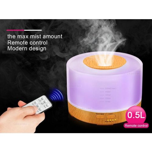 Difuzor de arome, vaporizator 500 ml - LED color - Cu timer, USB