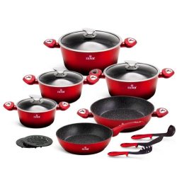   SET 15 PIESE, OALE, CRATITA CU ACCESORII DE BUCATARIE , Burgundy