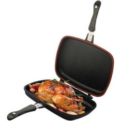   Tigaie dublă interior antiaderent, 32 cm, marmură – Grill Platinum Collection