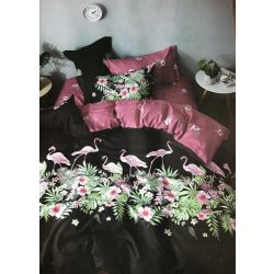 Set lenjerie de pat 7 piese Flamingo - negru
