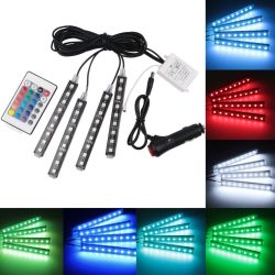 Lumini Ambientale Auto LED SMD cu Telecomanda